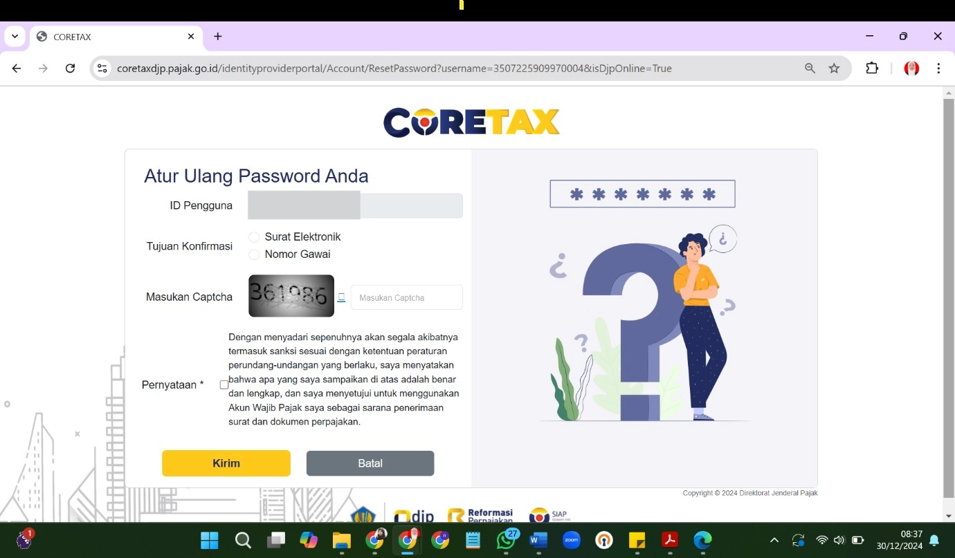 Cara Mengatasi Kendala Pembuatan Password dan Passphrase pada Coretax DJP